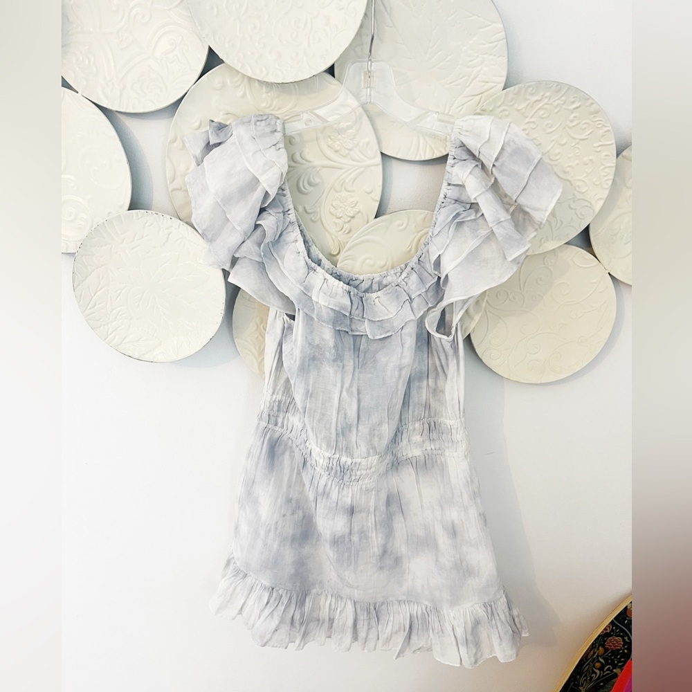 Large  LoveShakeFancy Silk Blend Ruffle Dress - Picture 5 of 7